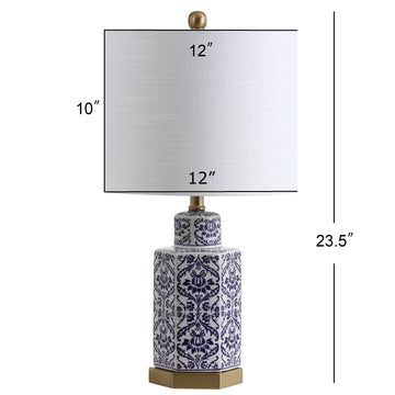 Diana 23.5" Ginger Jar Ceramic/Metal LED Table Lamp - JONATHAN Y